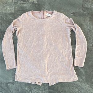 Loft Lou & Grey Women’s Pink Long Sleeve Tunic, Zip Back, Signature Soft, Size M